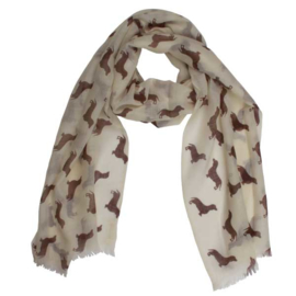 Labrador cashmere sjaal - bruin