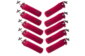 Firedog Dummy Set 500 g genummerd 10 stuks - wijnrood