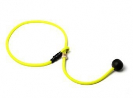 Short leash 6mm - 65 cm neon geel