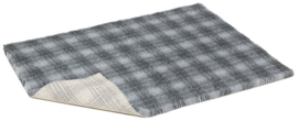 Vetbed Non Slip Tartan Motief Grijs