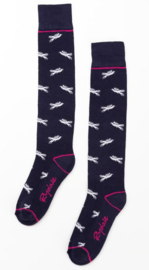 Rydale Sokken Dames Flying Pheasant Kniekousen Navy