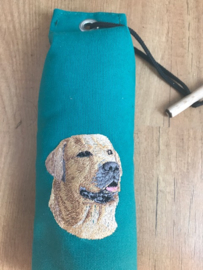Geborduurde dummy 500g - Labrador Retriever blond