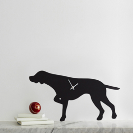 Pointer clock wagging tail - zwart