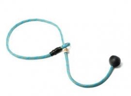 Short leash 6mm - 65 cm turquoise/oranje