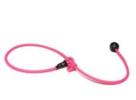 BioThane short leash 6mm - 70cm  - neon roze