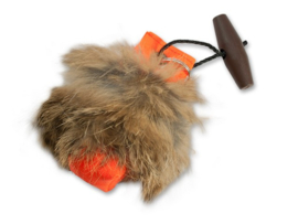 Mystique Sleutelhanger minidummy met vacht oranje