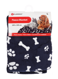 Flamingo Fleece Deken Zuma Donkerblauw 150 cm x 100 cm
