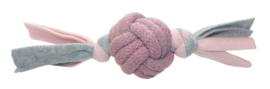 Little Rascal Fleecy Rope Ball Tugger Pink