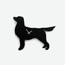 Retriever clock wagging tail - zwart