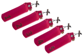 Firedog Dummy Set  500g genummerd 5 stuks - wijnrood