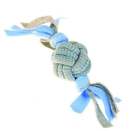 Little Rascal Fleecy Rope Ball Tugger Blue