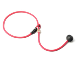 Short leash 6mm - 65 cm roze