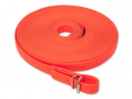 Biothane Zweetlijn 16 mm oranje 10 meter - neon oranje