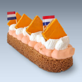 Oranje tompouce slof