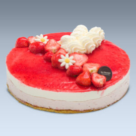 Aardbeien kwarktaart 12 personen