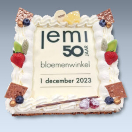 Slagroomtaart met foto of (bedrijfs)logo