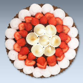 Moederdag aardbeien Rustiek vlaai 8 personen