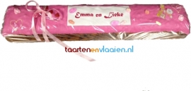 Meter rozijnen brood met logo / tekst