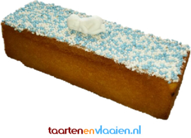 Hotelcake  met blauwe muisjes