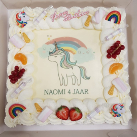 Kinder slagroom fototaart