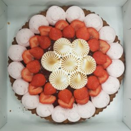 Aardbeien rustiek vlaai 8 personen