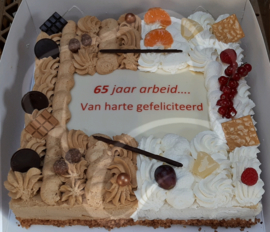 Twee smaken taart met tekst