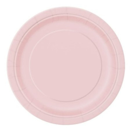 Borden licht roze, 20 stuks, 17,1 cm
