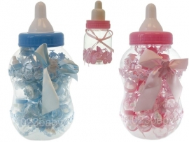Geboortebedankjes Papfles met 30 kleine flesjes