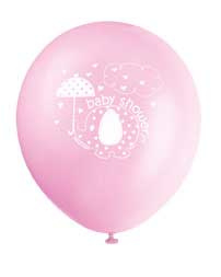 Babyshower Ballonnen 8 stuks olifant roze