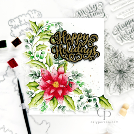 Pristine Poinsettia Stamps