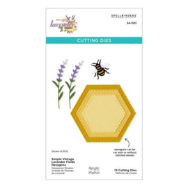 Lavender Fields Hexagons Etched Dies
