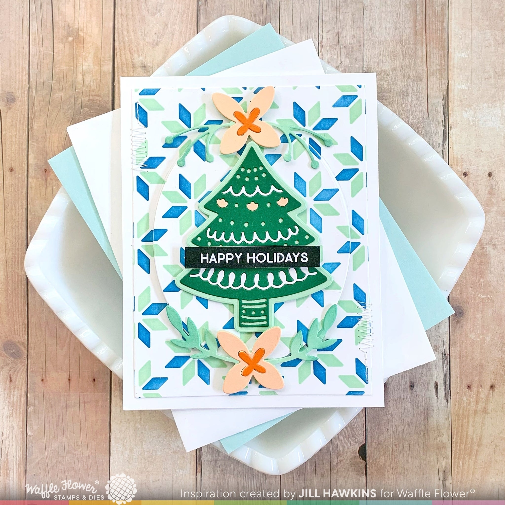 Folk Art Background Stencil