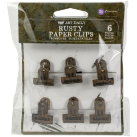 Planner Metal Binder Clips Rusty