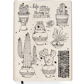Sonora Life Is Like A Cactus Clear Stamp Set 6"X8"