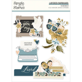 Remember Layered Chipboard Die-Cuts