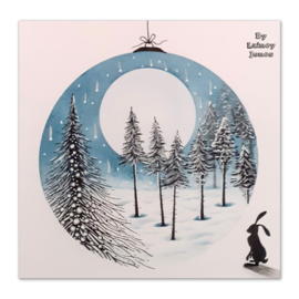 LAV836 Small Pine Trees Stamp
