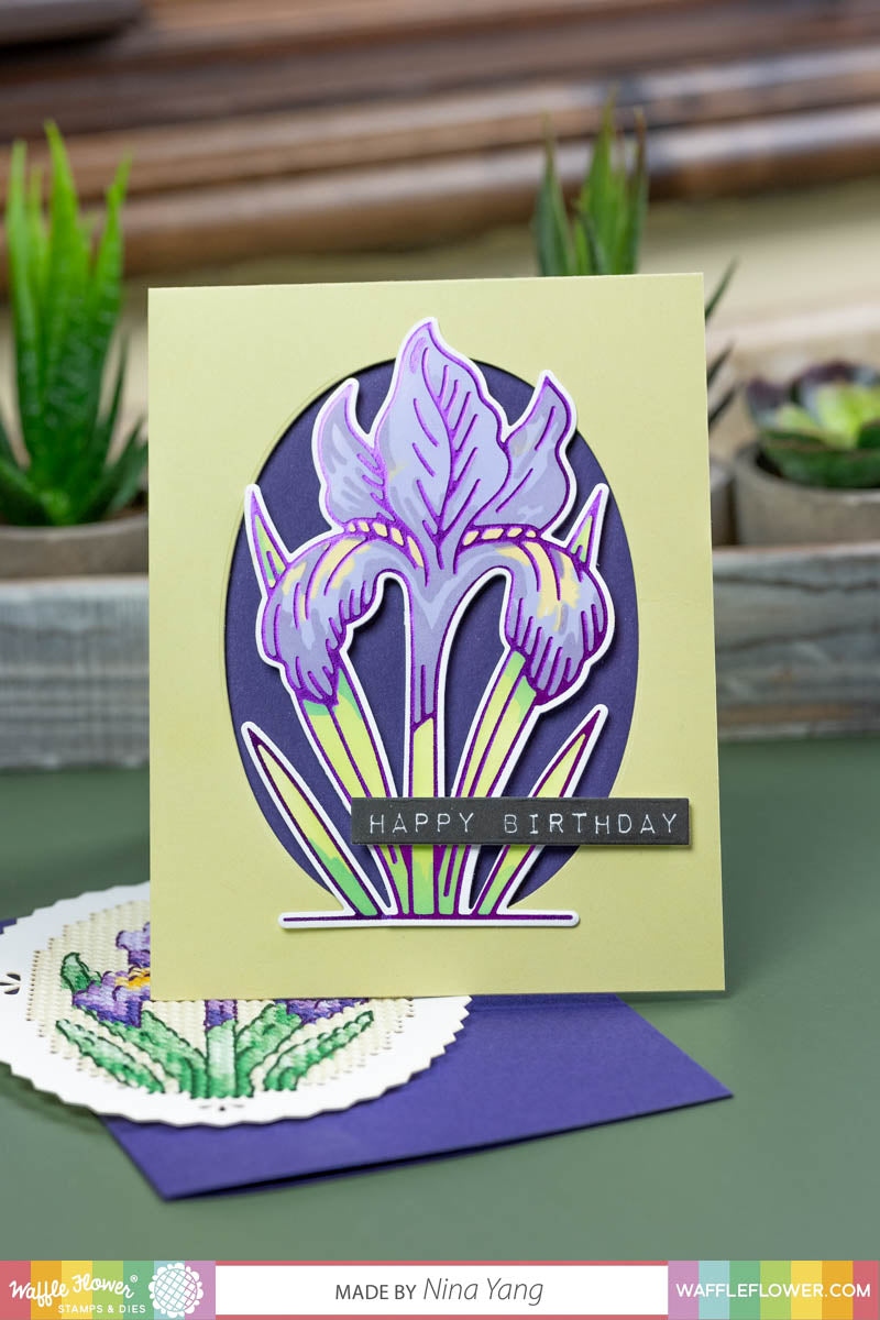 Sketched Iris Foil Plate