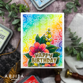 Vintage Filigree Background Stamp Stamps
