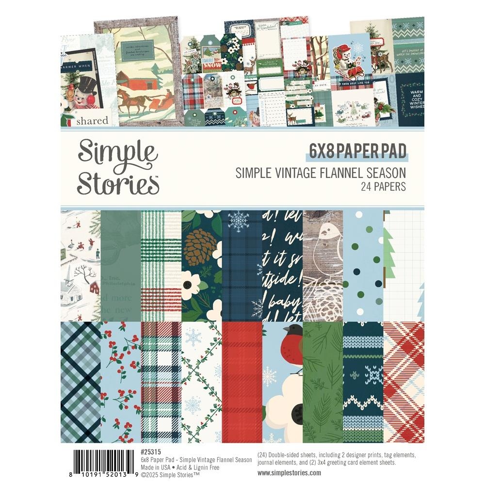 Flannel Season Paper Pad 6"X8"