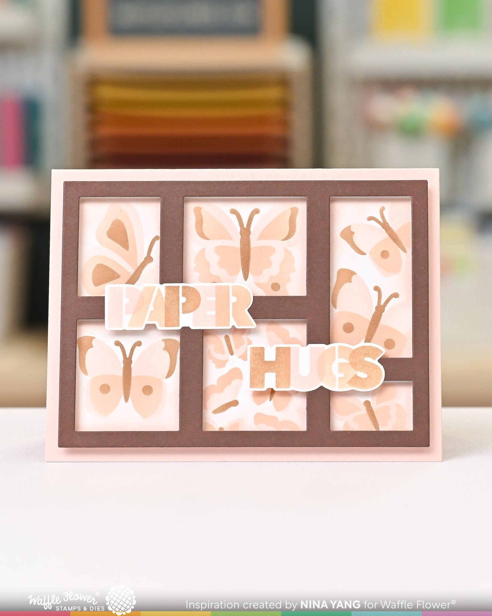 Postage Collage Butterfly Stencil