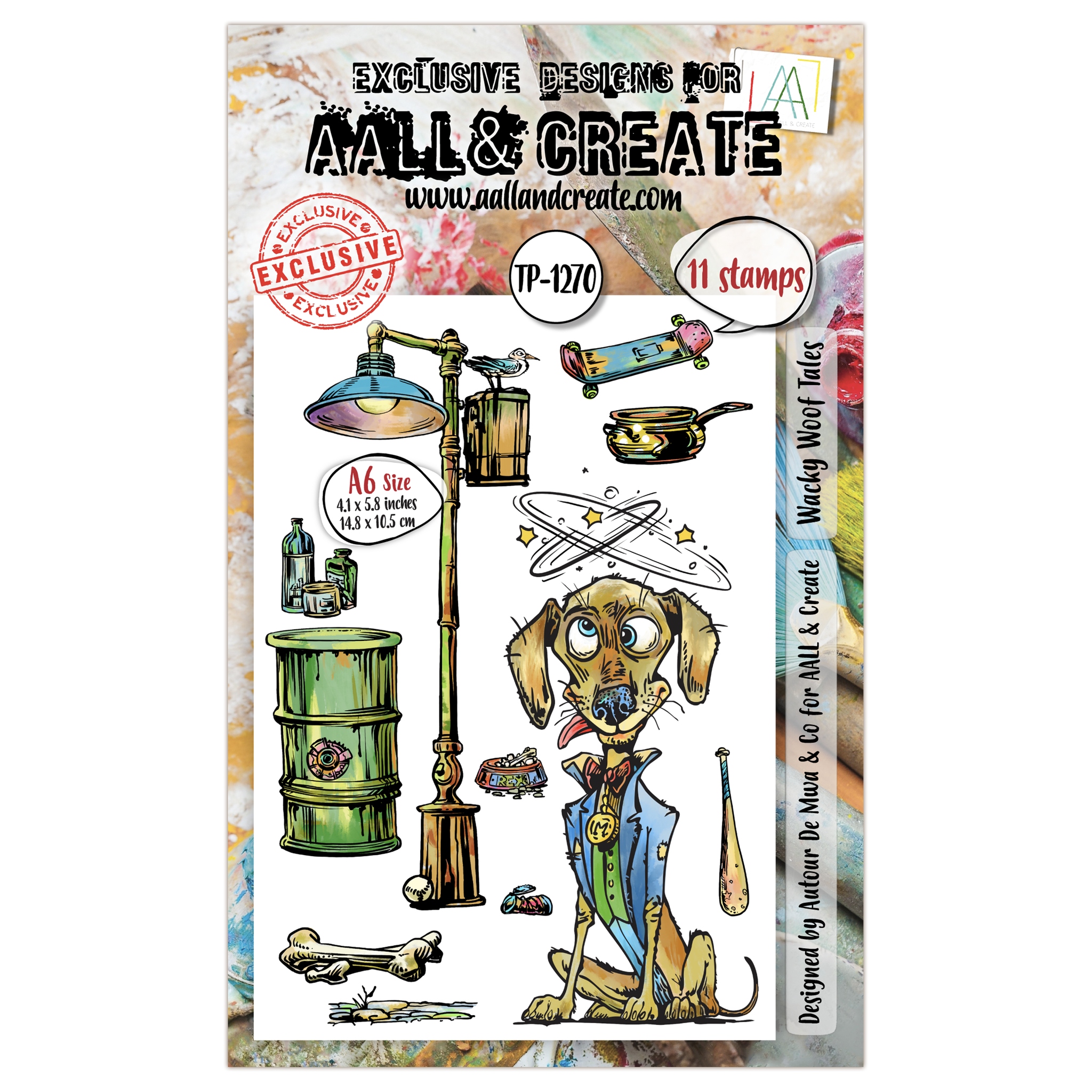 #1270 Wacky Woof Tales A6 Stamp Set