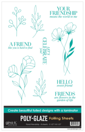 Floral Friendship Poly-Glaze Foiling Sheet