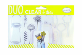 Clear Stamps & Dies Flower Jar