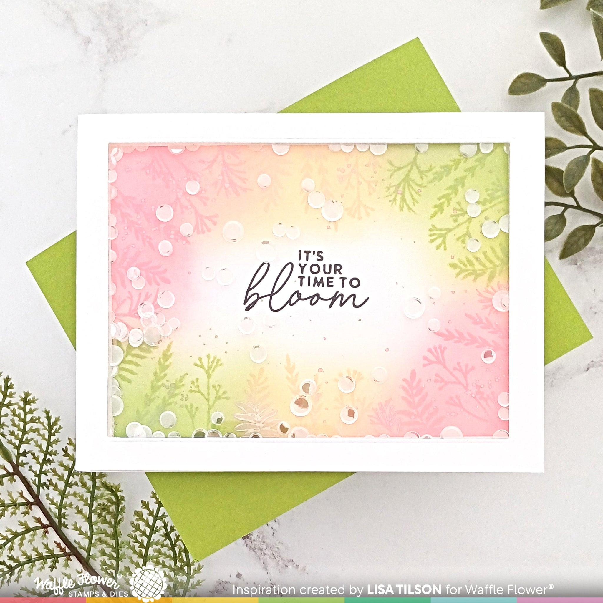 Postage Collage Wild Flower Silhouettes Stamp Set