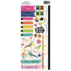 Color Study Cardstock Stickers Icon & Phrase