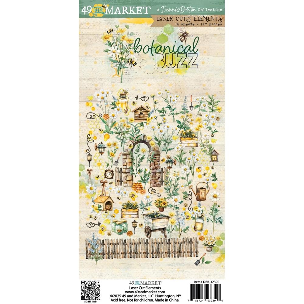 Botanical Buzz Laser Cut Outs Element