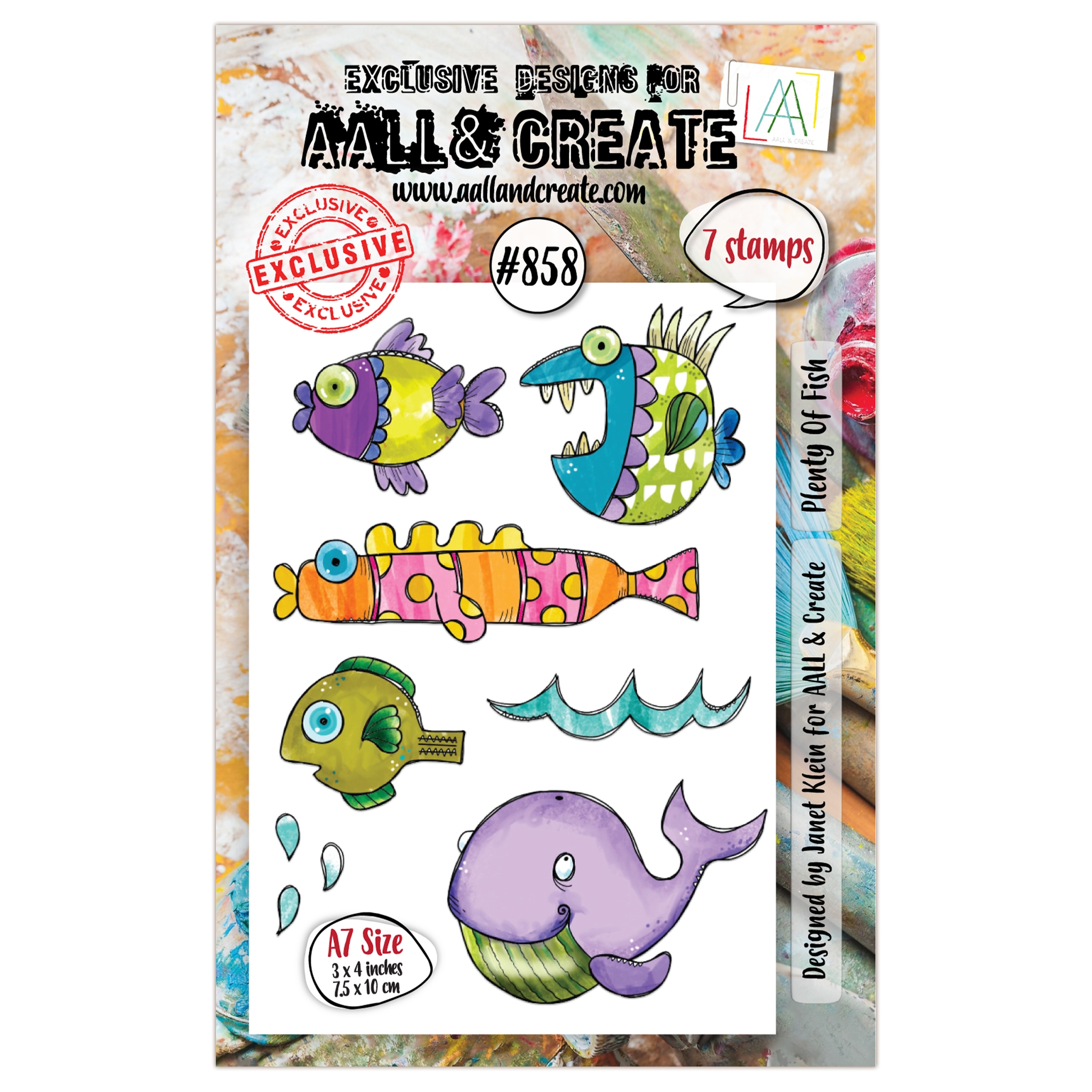 #0858 Plenty of Fish A7 Clear Stamp Set