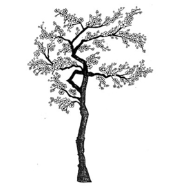 LAV015 Cherry Blossom Tree Stamp