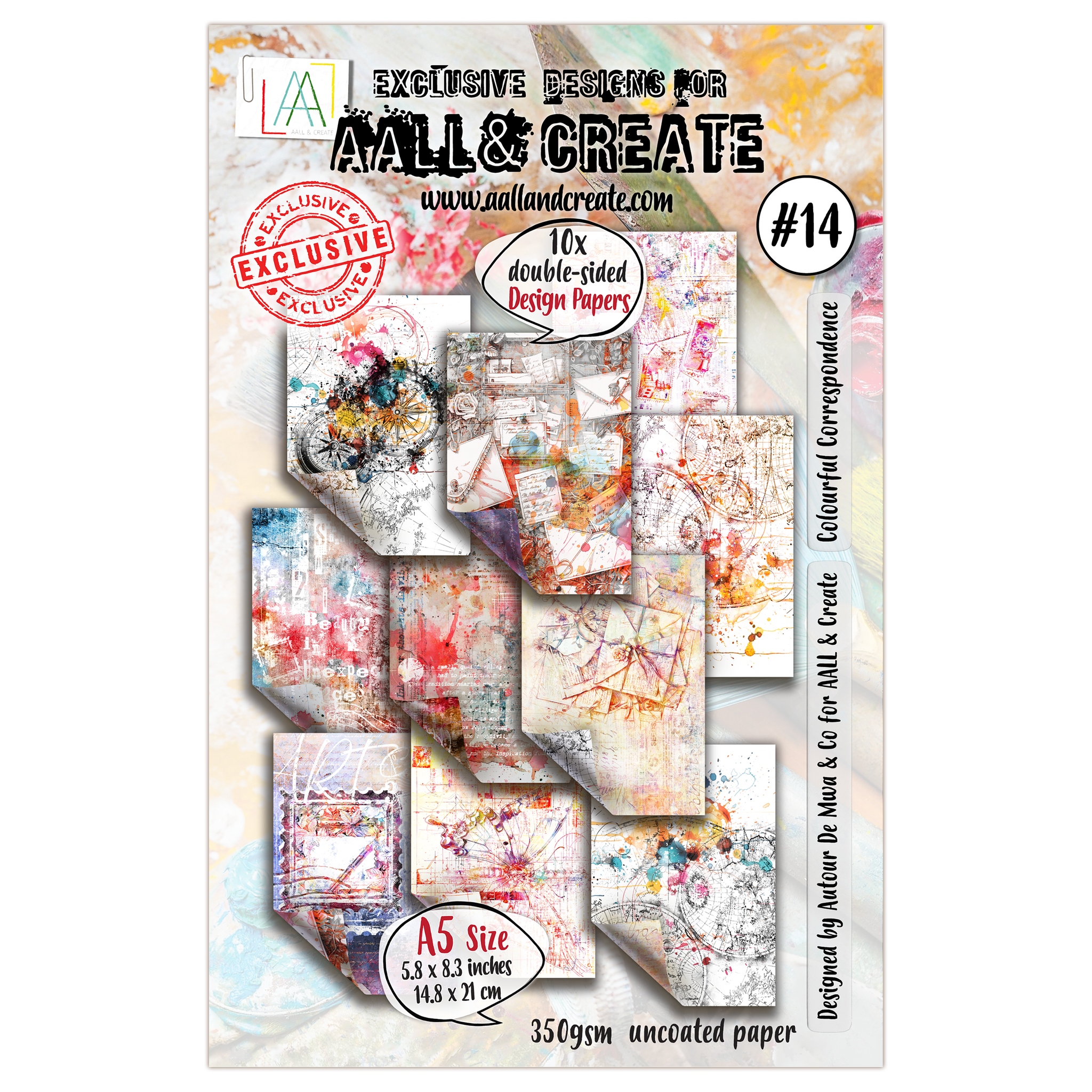 #14 Colourful Correspondence A5 Design Paper