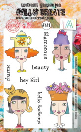 #0681 Dames Magnifiques A6 Clear Stamp Set